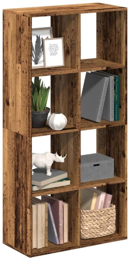 vidaXL Raumteiler-Bücherregal Altholz-Optik 69,5x29x137,5 cm 858028 Bild 1