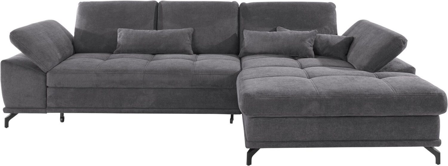 Places of Style Ecksofa Costello L-Form, mit Sitztiefenverstellung, Armteilverstellung und, 3 Nierenkissen, optional Bettfunktion und Bettkasten Bild 1