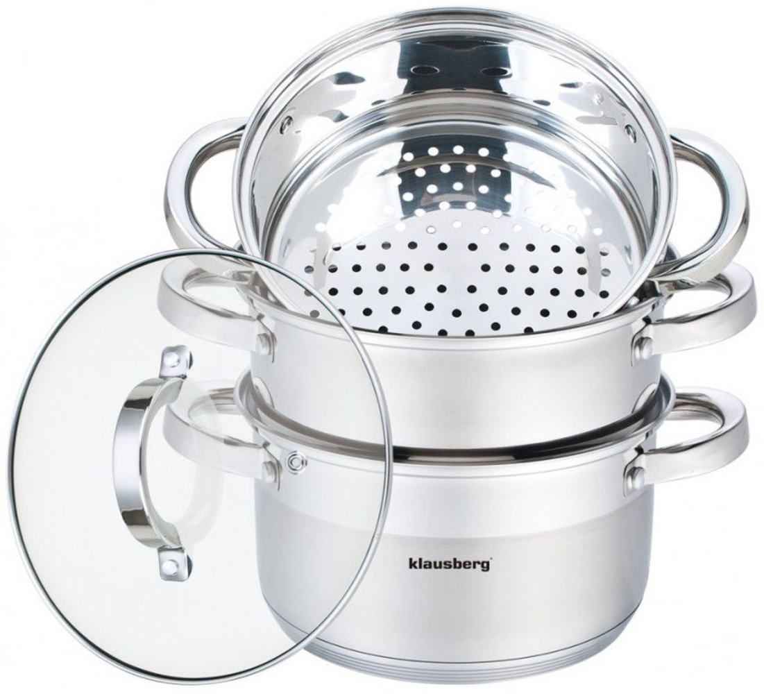 Klausberg Klausberg Dampfgartöpfe 18cm 4 Elemente KB7136 Bild 1