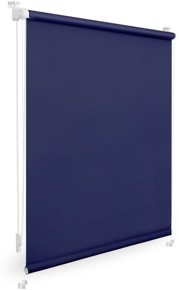 Lichtblick Sonnenschutzsysteme GmbH Verdunklungsrollo Barcelona 80x200 cm (BxL) Blau Verspannt; Klemm- und schraubbar; Thermofunktion Bild 1