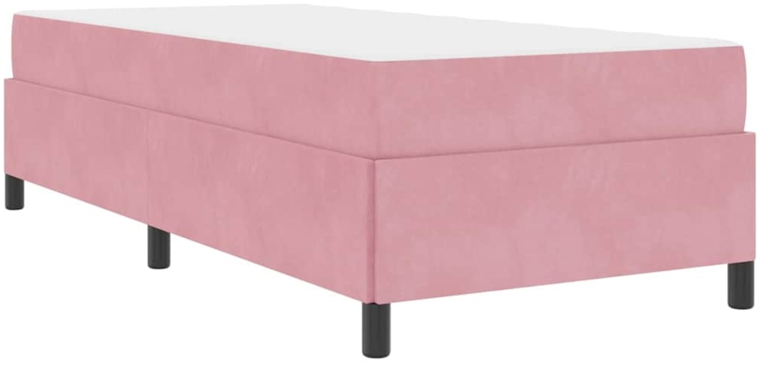 vidaXL Bettrahmen mit Matratze Rosa 100 x 200 cm Stoff 3399047 Bild 1