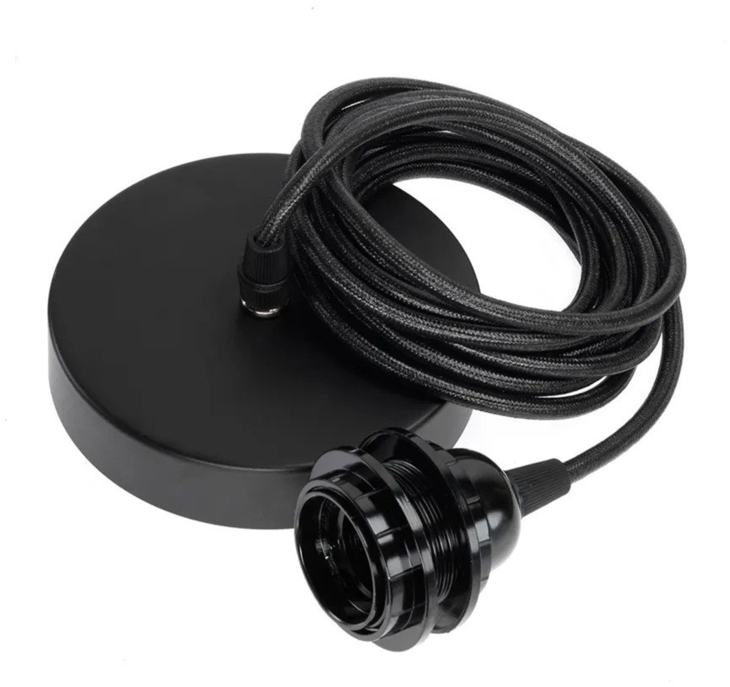 Deckenbaldachin - Schwarz - 1 Fassung - Schwarz - 250x4x4cm Bild 1