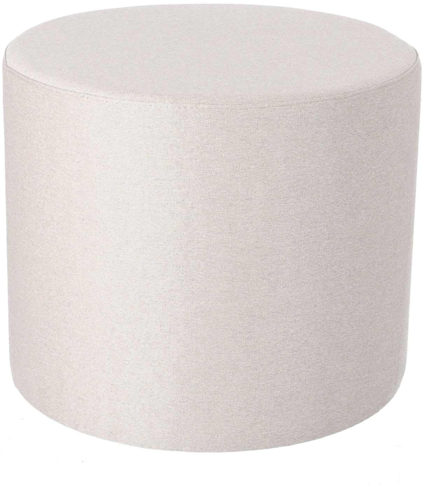 Pouf Rondo, Beige, 50x50x42 cm Bild 1