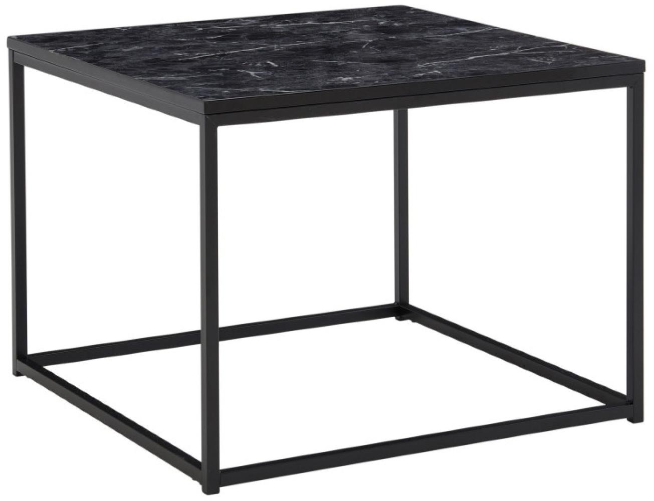 Couchtisch 60 x 60 x 45 cm mit Marmor Optik Schwarz [WL6.605] Bild 1