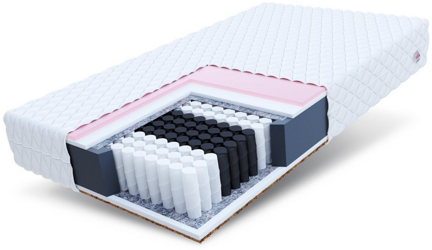 Taschenfederkernmatratze REGGIO Matratze 90x200, 140x200, 160x200, 180x200 cm & weitere Größen, FDM, 25 cm hoch, (Visco Memory Kokos, Allergiker geeignet) Bild 1