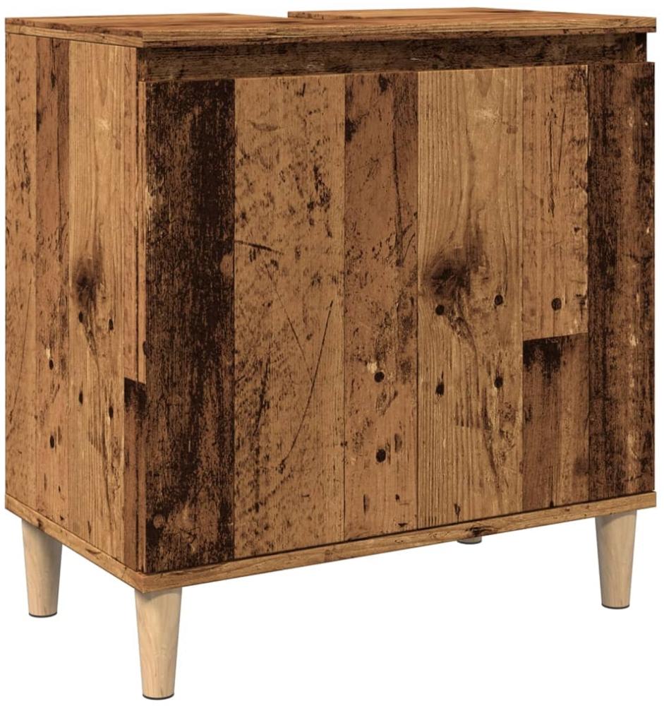 Waschbeckenunterschrank Altholz-Optik 58 x 33 x 60 cm Holzwerkstoff Bild 1