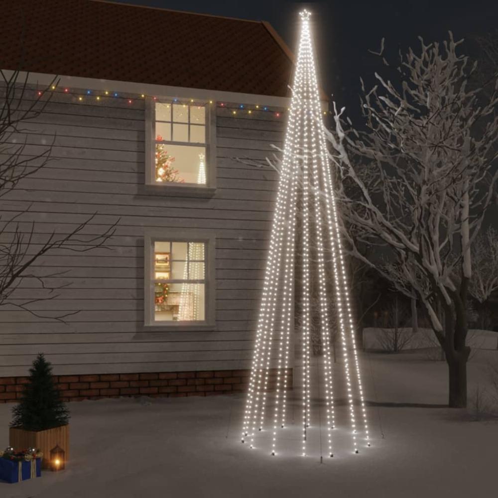 vidaXL LED-Weihnachtsbaum mit Erdnägeln Kaltweiß 1134 LEDs 800 cm 343563 Bild 1