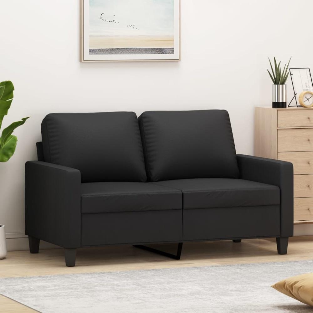 vidaXL 2-Sitzer-Sofa Schwarz 120 cm Kunstleder 359132 Bild 1