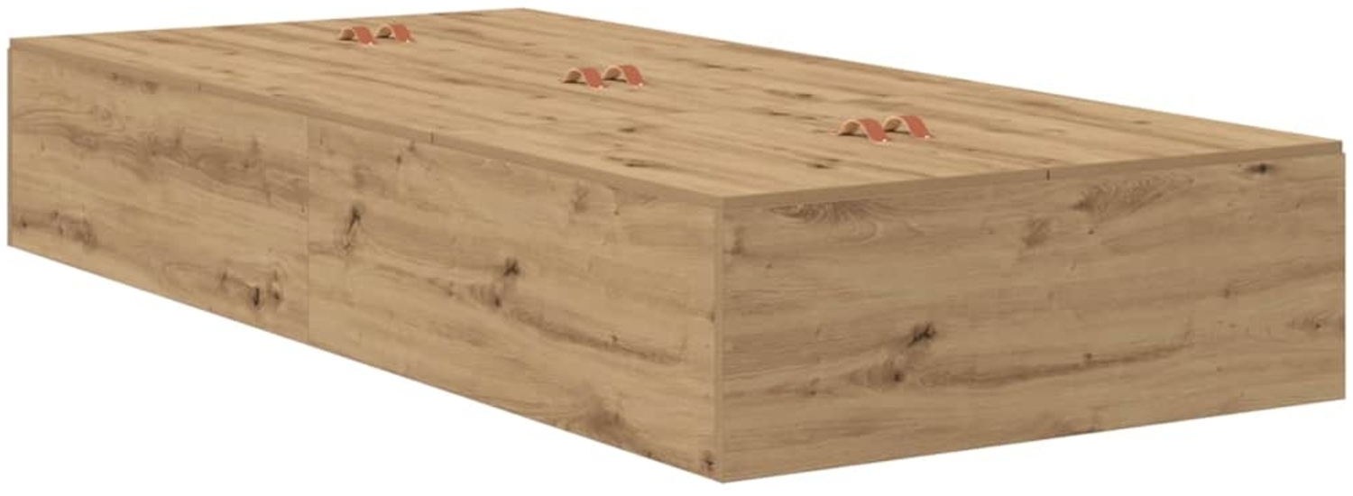 vidaXL Aufbewahrungsbettgestell mit Speicher Artisan-Eiche 80 x 200 cm 3335340 Bild 1