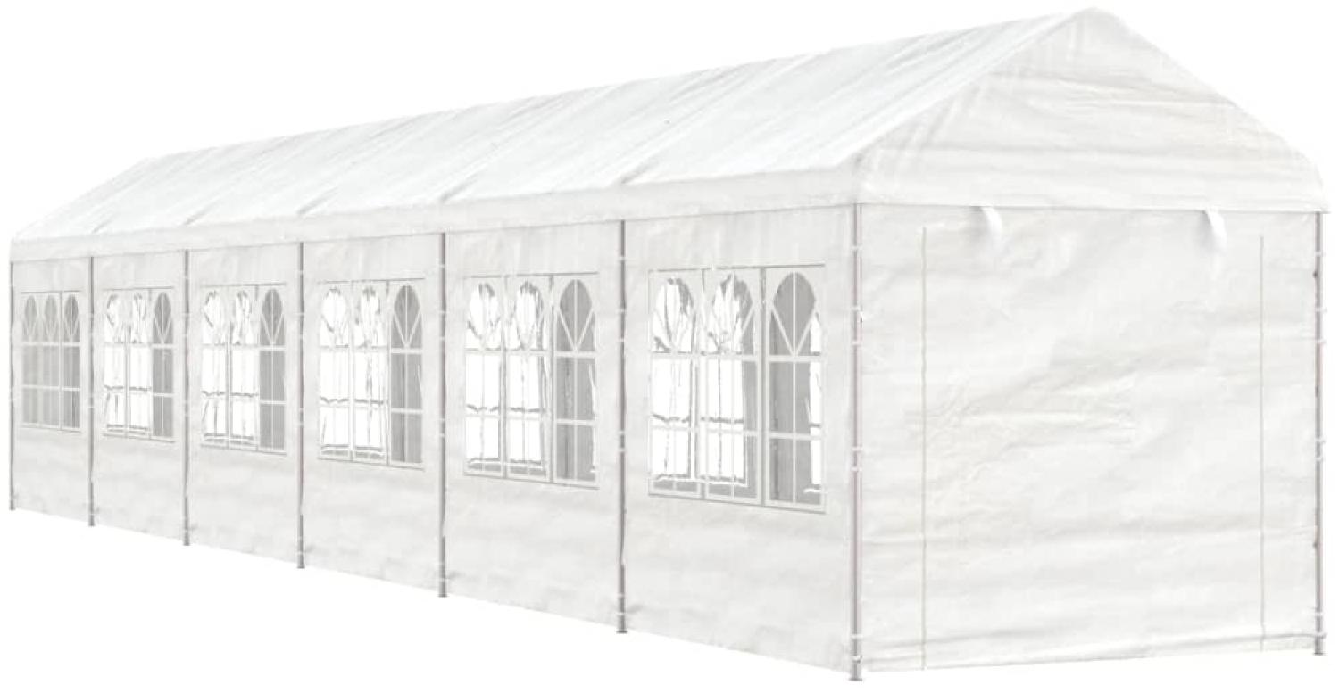 vidaXL Pavillon mit Dach Weiß 13,38x2,28x2,69 m Polyethylen 3155482 Bild 1