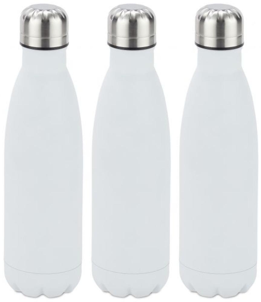 3 x Trinkflasche Edelstahl weiß 10028145 Bild 1