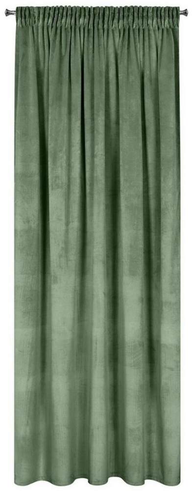 Design91 Vorhang Samtvorhänge Wohnzimmer Schlafzimmer Blickdicht Ösen Velours Velvet, Kräuselband Bild 1