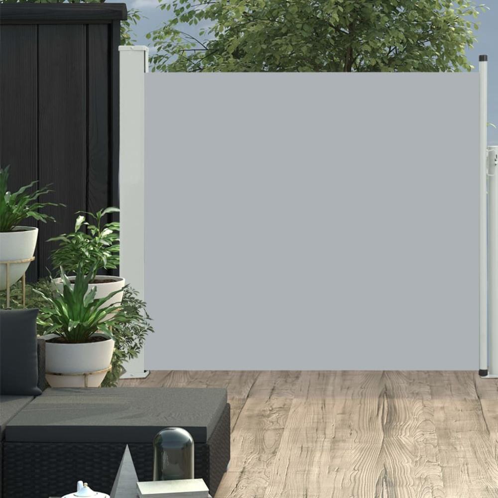 vidaXL Ausziehbare Seitenmarkise 100x300 cm Grau 48374 Bild 1