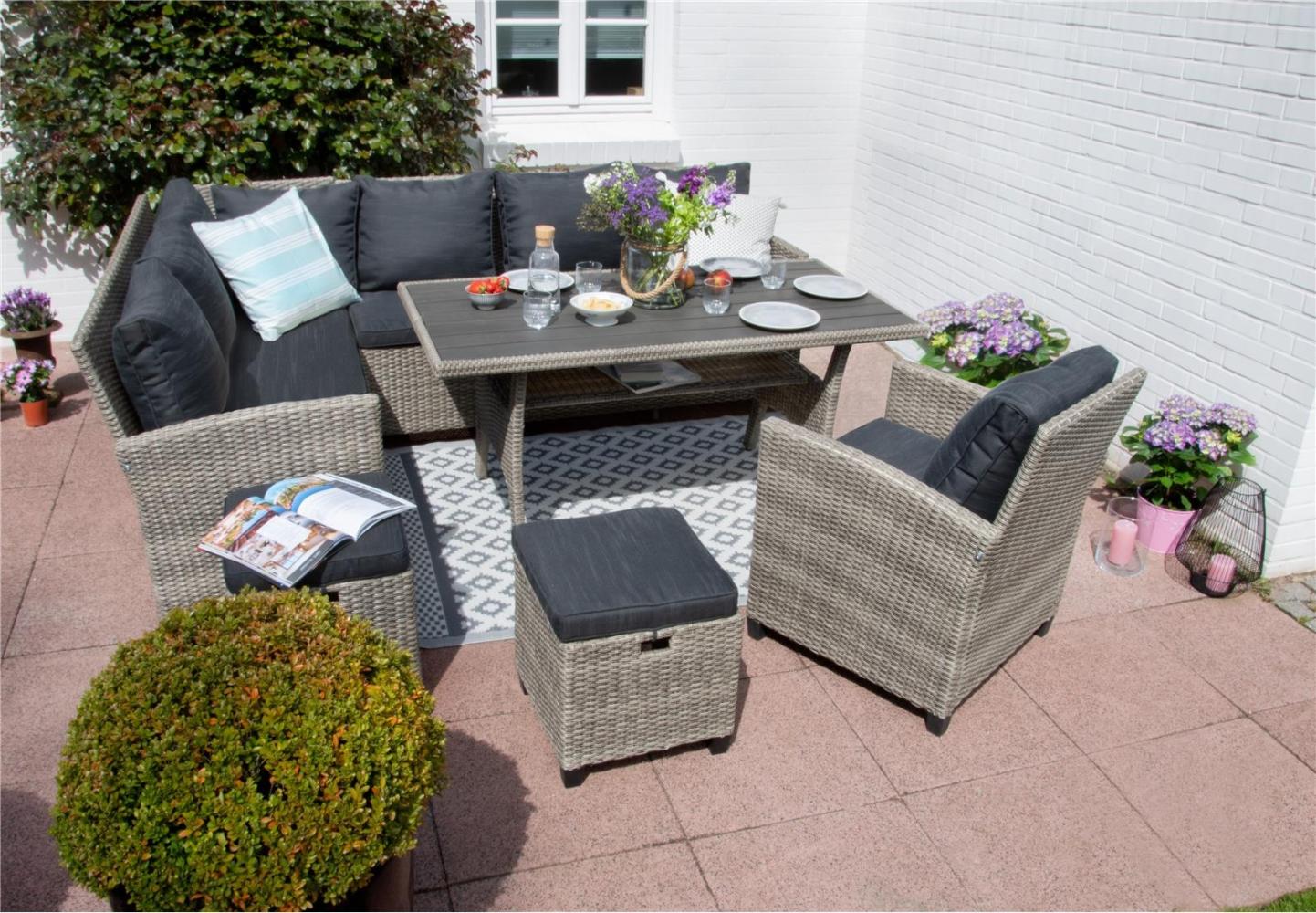 Rattan Gartenlounge Set Prato grau von bellavista - Home & Garden Bild 1