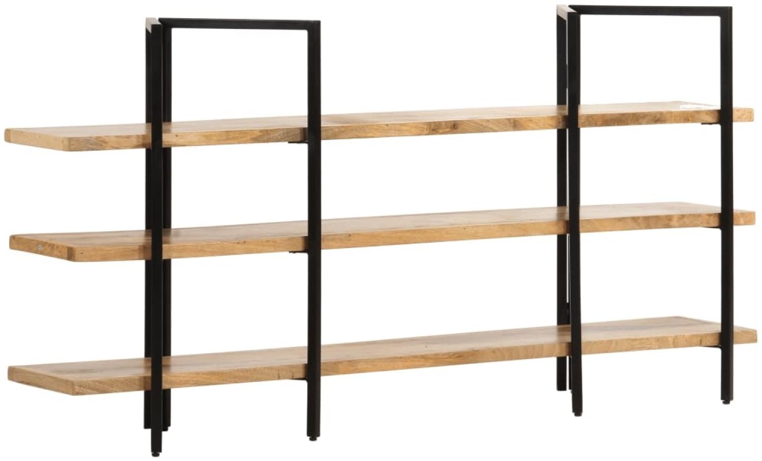 vidaXL Bücherregal mit 3 Regalböden 160x31x80 cm Mango Massivholz 286604 Bild 1