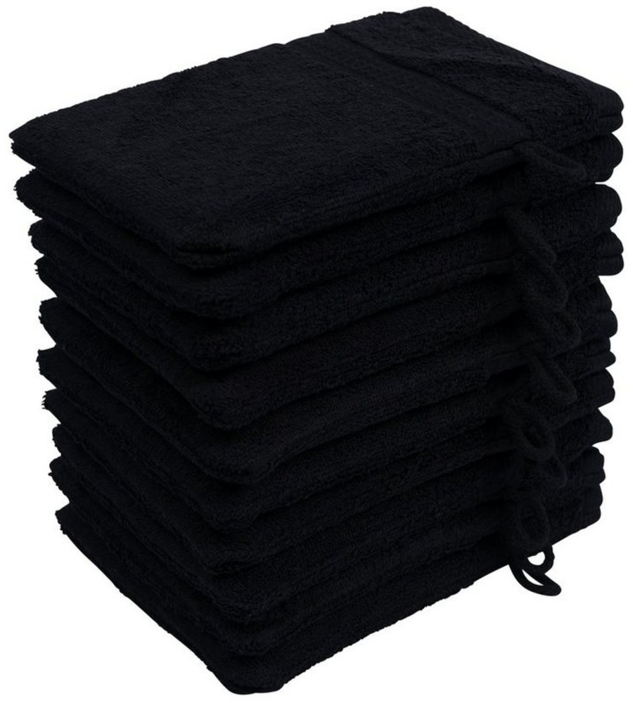 Hometex Premium Textiles Waschhandschuh in Premium Qualität 500 g/m², Feinster Frottier-Stoff 100% Baumwolle, (10er Set), weich, saugfähig, extra schwer & flauschig - TEST BILD TOP MARKE 2025 Bild 1