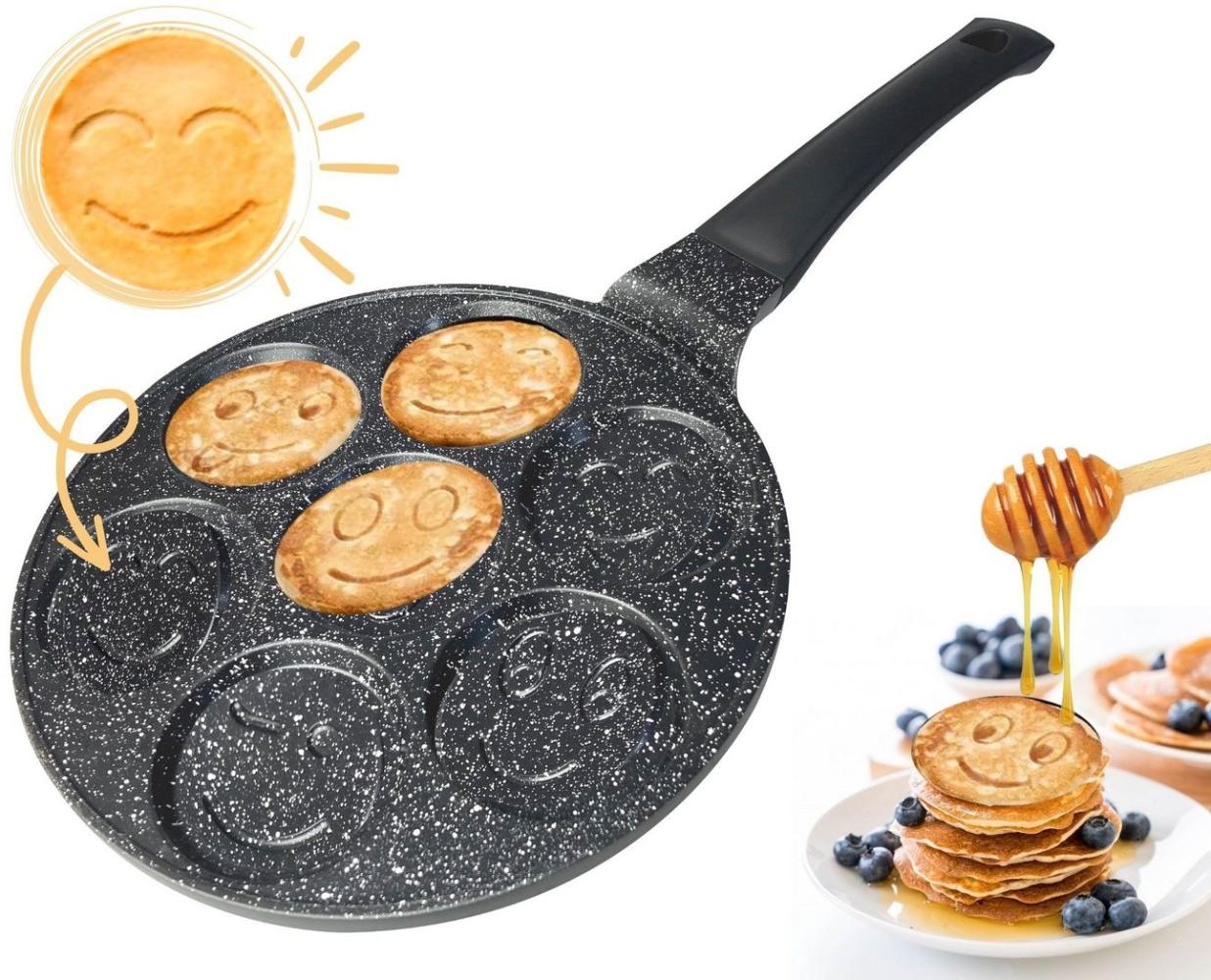 Smiley Pfannkuchen Pfanne Ø26cm Induktion Alu Guss Pancake Pfanne Bild 1