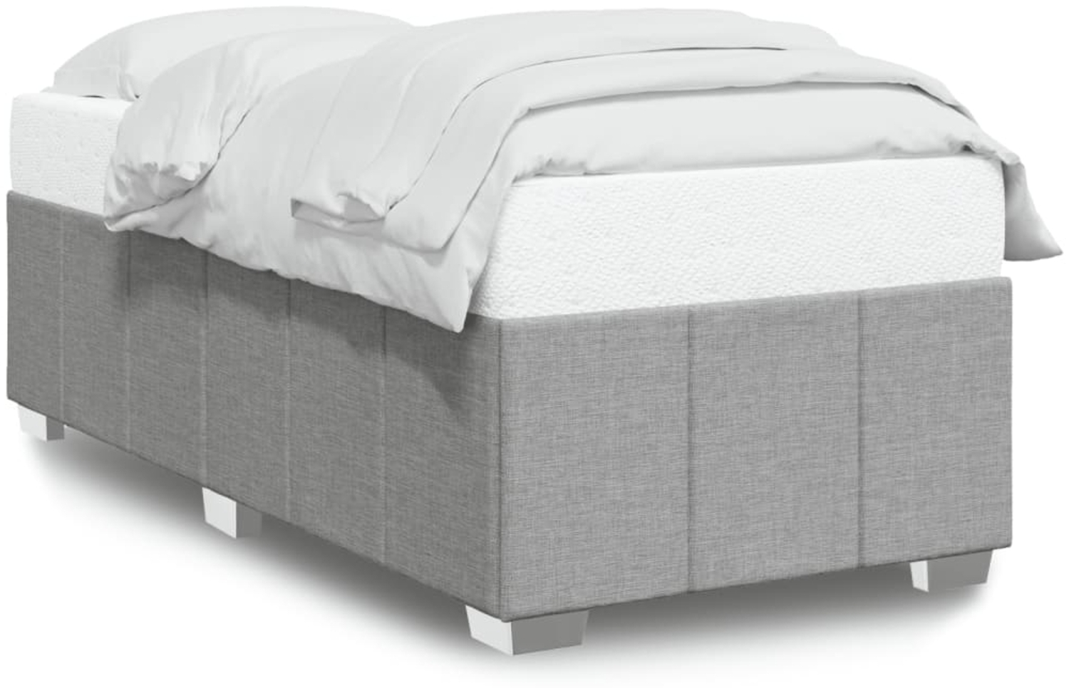 vidaXL Bettgestell ohne Matratze Hellgrau 90x200 cm Stoff 3284804 Bild 1