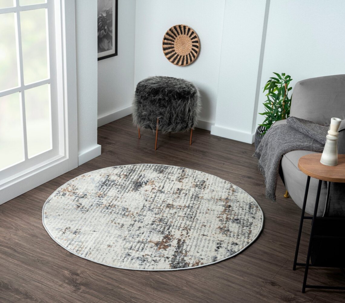 Myflair Möbel & Accessoires Teppich My Joy, rund, Höhe: 8 mm, Kurzflor, Scandi-Design, besonders weich durch Microfaser Bild 1