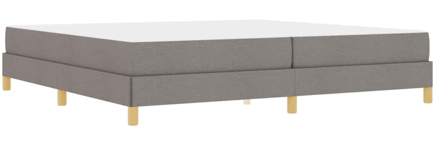 vidaXL Boxspringbett Taupe 200 x 200 cm Stoff 3398595 Bild 1