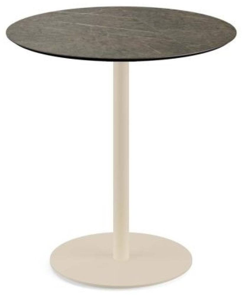 Urban Terrassentisch Sand Gestell + Midnight Marble Hpl Ø70 Cm Bild 1