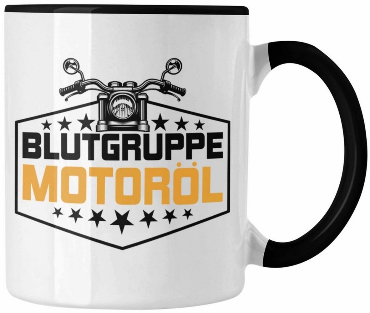 Trendation Tasse Trendation - Blutgruppe Motoröl Tasse Geschenk für Motorradfahrer Gesc Bild 1