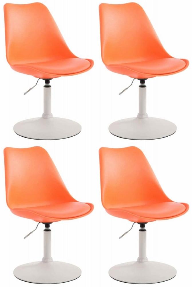 4er Set Esszimmerstühle Maverick W Kunststoff (Farbe: orange) Bild 1