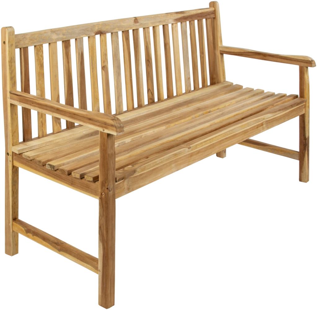 Gartenbank 3-Sitzer Teakholz 150 cm CARACAS 36110358 Bild 1