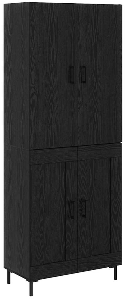 vidaXL Highboard Schwarz Eichen-Optik 69,5 x 34 x 180 cm Holzwerkstoff 3416090 Bild 1