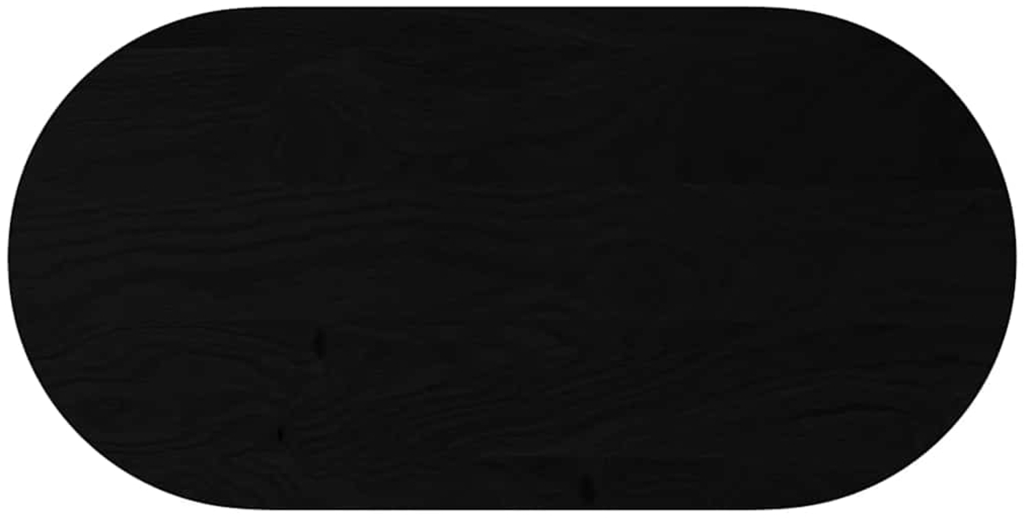 vidaXL Tischplatte Dunkelbraun 120x60x2 cm Massivholz Eiche Oval 4009079 Bild 1