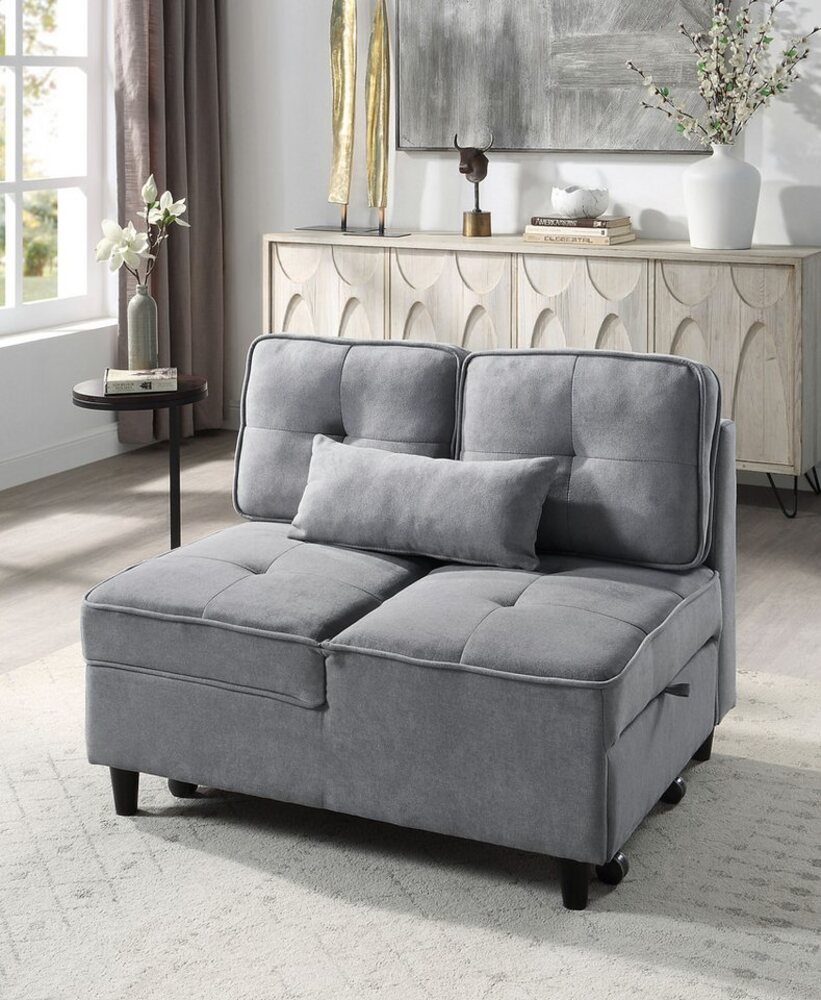 ATLANTIC home collection Schlafsofa Freddy, wandelbar zum Loungesessel, Relaxliege und Gästebett, inkl. Kissen Bild 1