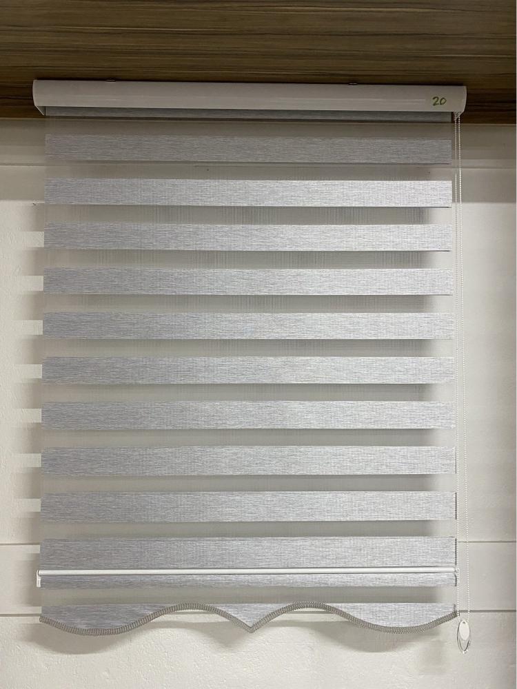 Fenster Rollo Gardine Doppelrollo Aluminiumkassette Zebra Bamboo Seitenzug Duorollo Store Perde 235 cm Bild 1