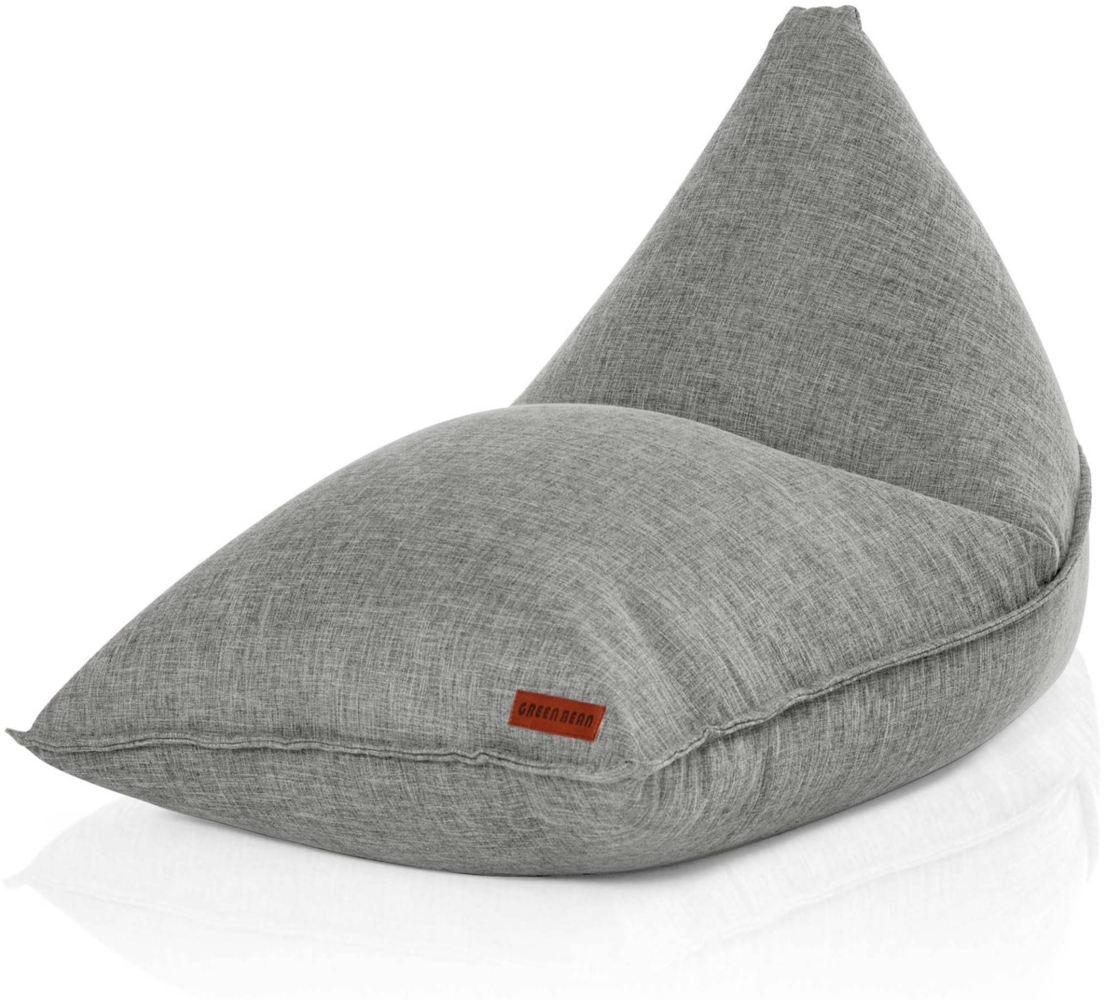 Green Bean® Sitzsack "Triangle" 150x100x100cm mit 220 Liter EPS-Perlen Füllung - Kuschelig Weich Waschbar - Grau Bild 1