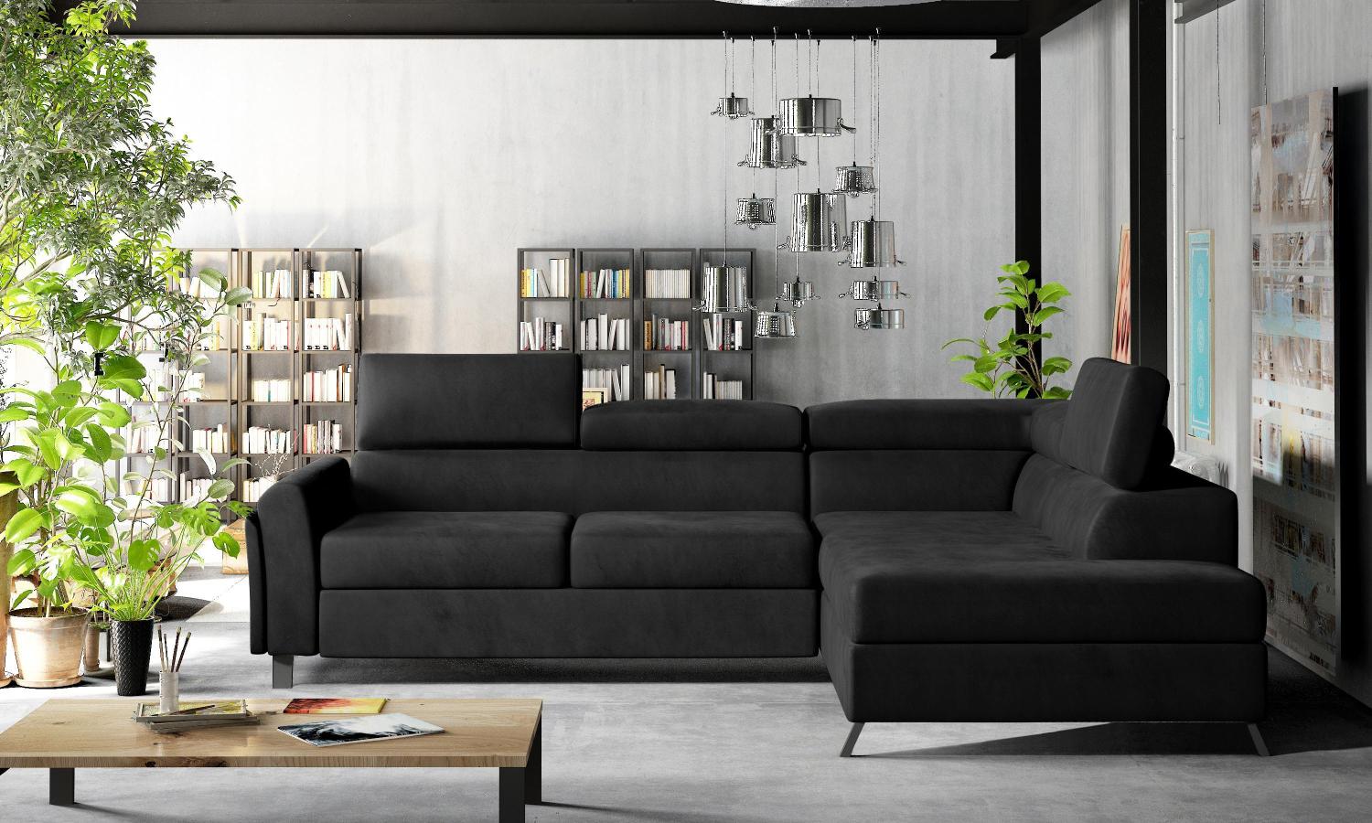 Wohnideebilder Kairos Schwarz Ecksofas & Eckcouches Kr_06 Bild 1