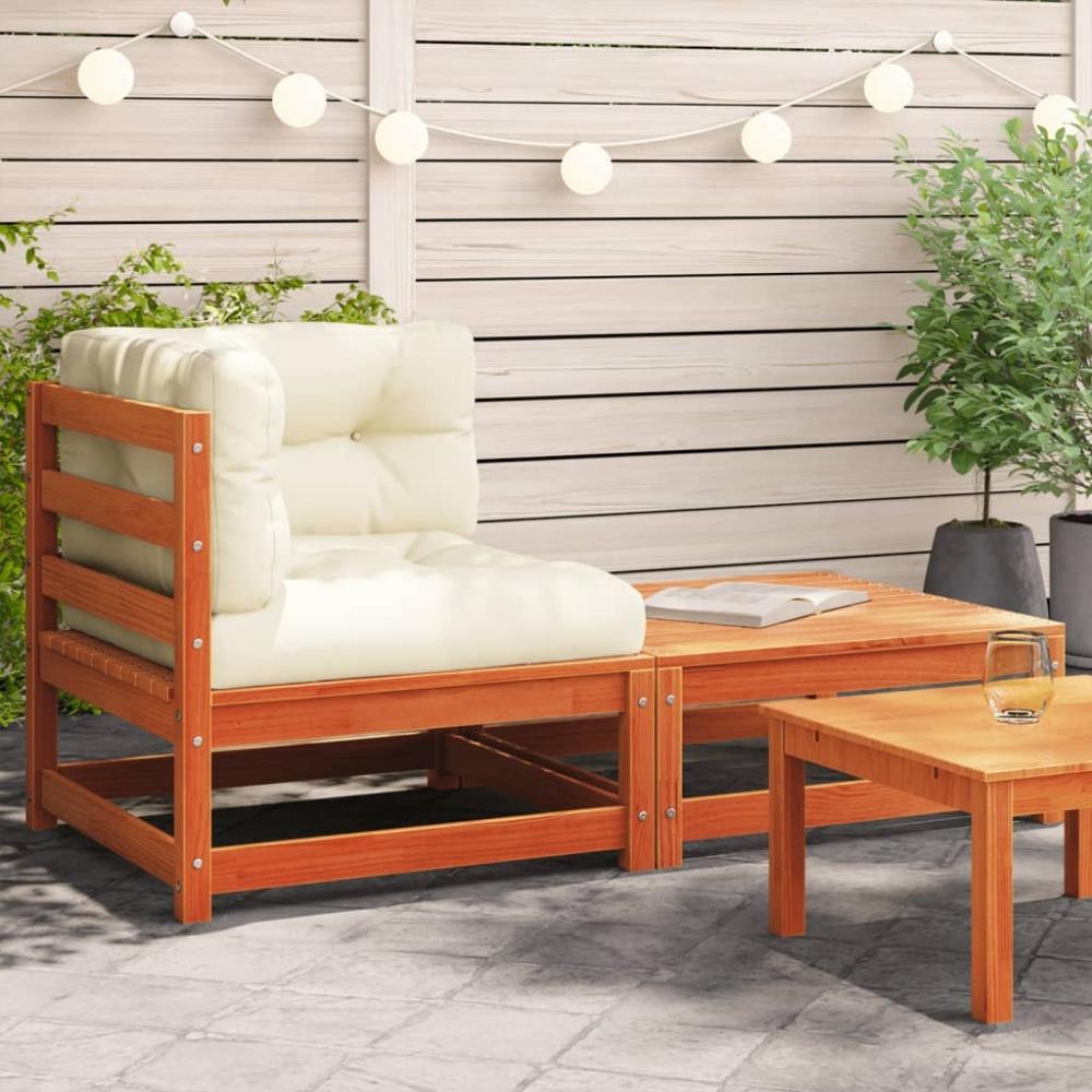 vidaXL Garten-Ecksofa mit Kissen und Hocker 838114 Bild 1