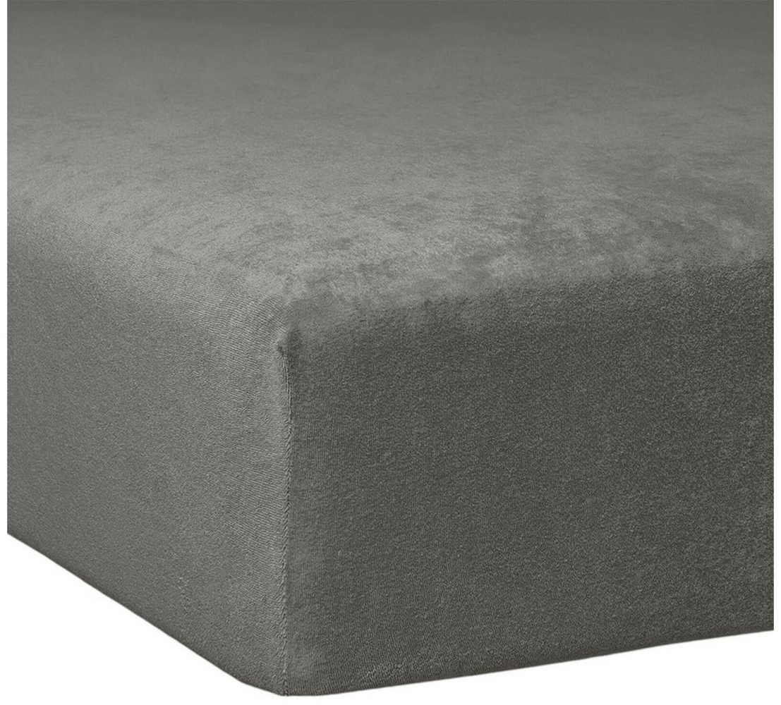 Traumschlaf Flausch Biber Boxspring Matratzen Spannbettlaken, Schiefer, 120x200 cm Bild 1