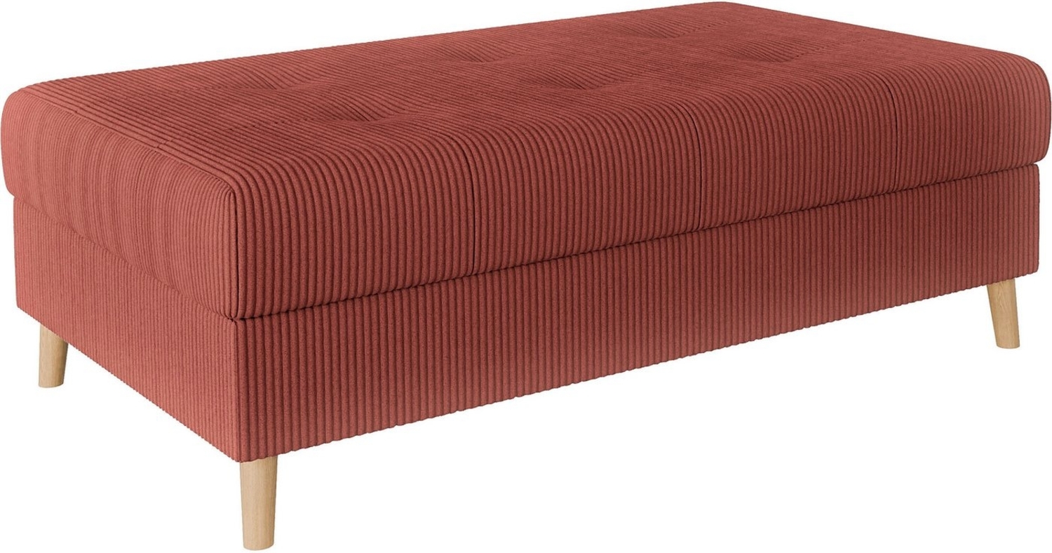 Home affaire Polsterhocker CHARRE XXL, Steppung im Sitzbereich, Maße: B/T/H: 118/73/40 cm, passend zur Serie CHARRE, auch in Cord und Bouclé Bild 1