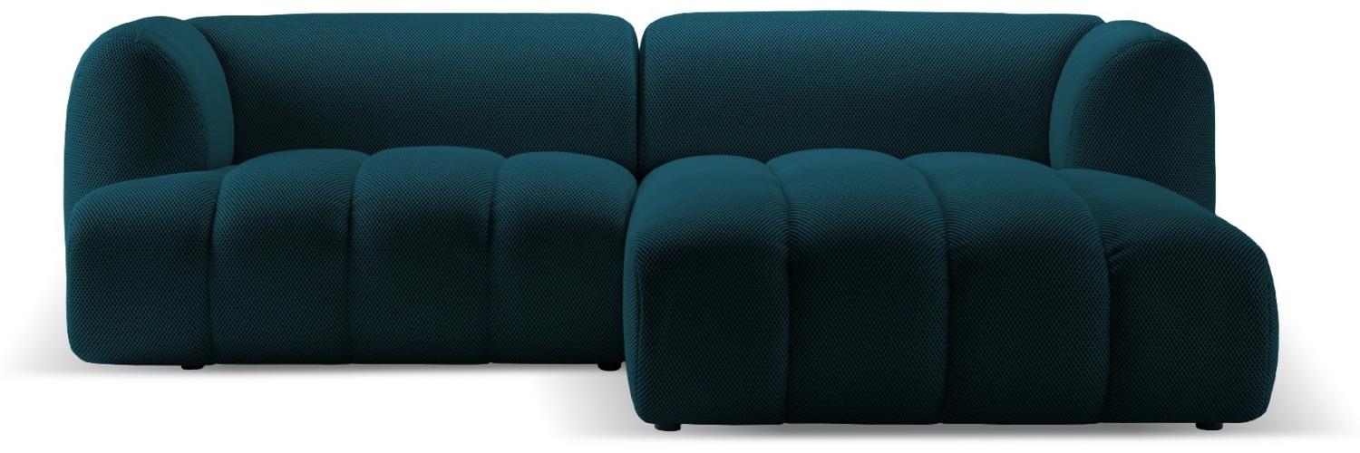 Micadoni Modulares Ecksofa Harry 3-Sitzer Rechts 3D-Stoff Marineblau Bild 1