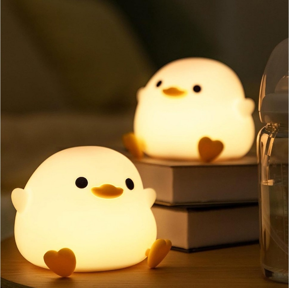 Sunicol LED Nachtlicht DoDo Ente Nacht Licht, Touch LED-Lampe mit Timer, Dimmbar, Wiederaufladbare Nachttischlampe,Geschenke für Jungen, Mädchen Bild 1