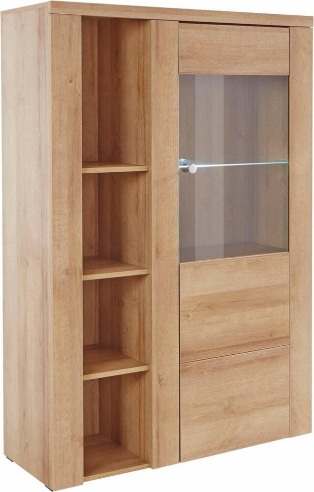 Home affaire Vitrine Larona, zeitlose Glasvitirne, Hochschrank Höhe 145 cm Stauraumvitrine mit dekorativer Rahmenoptik Bild 1