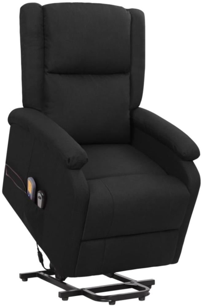 vidaXL Massagesessel mit Aufstehhilfe Schwarz Stoff 329711 Bild 1