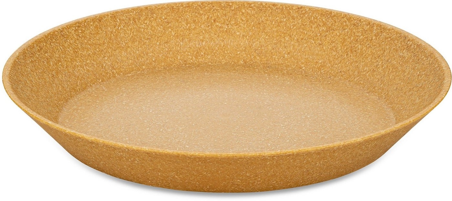 Koziol Tiefer Teller 4er-Set Connect Plate, Suppenteller, Schalen, Kunststoff-Holz-Mix, Nature Wood, 24 cm, 7143702 Bild 1