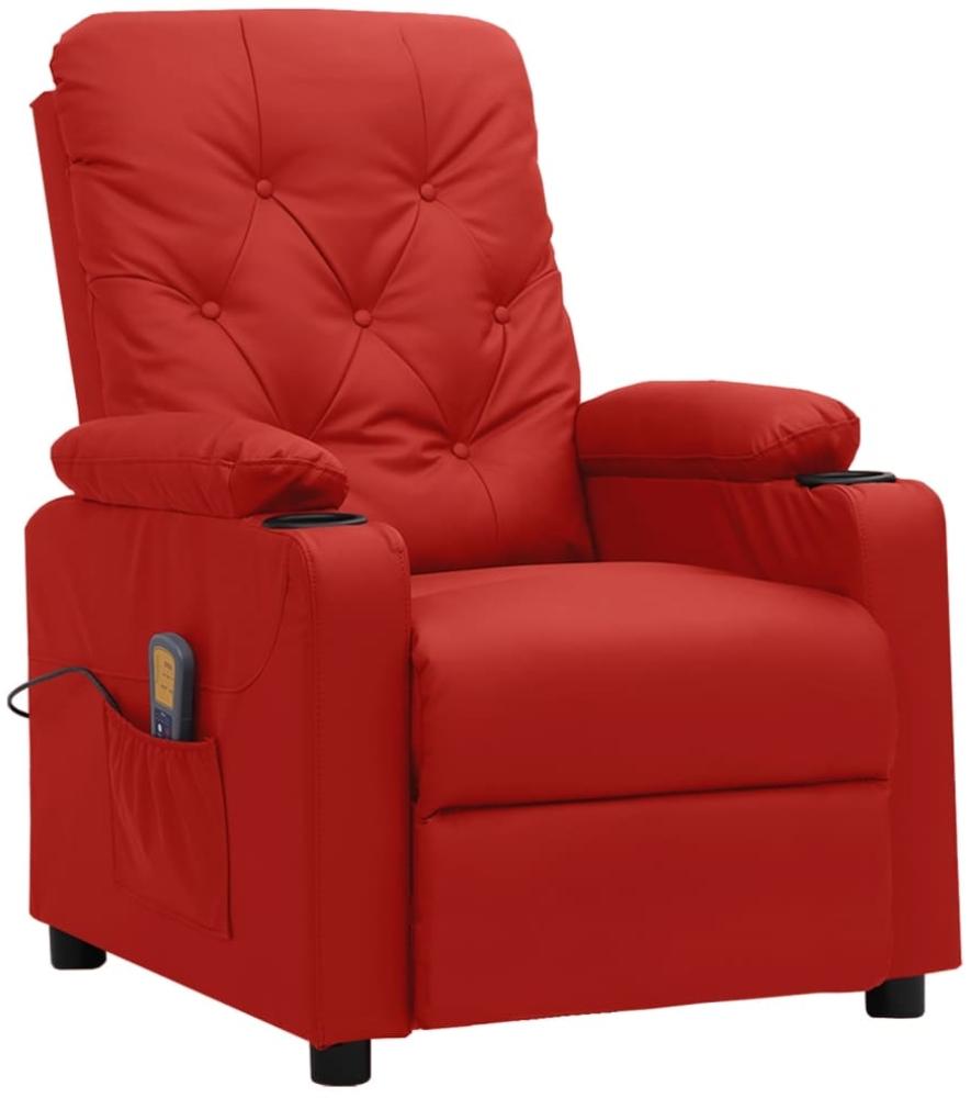 vidaXL Massagesessel Weinrot Kunstleder [339135] Bild 1