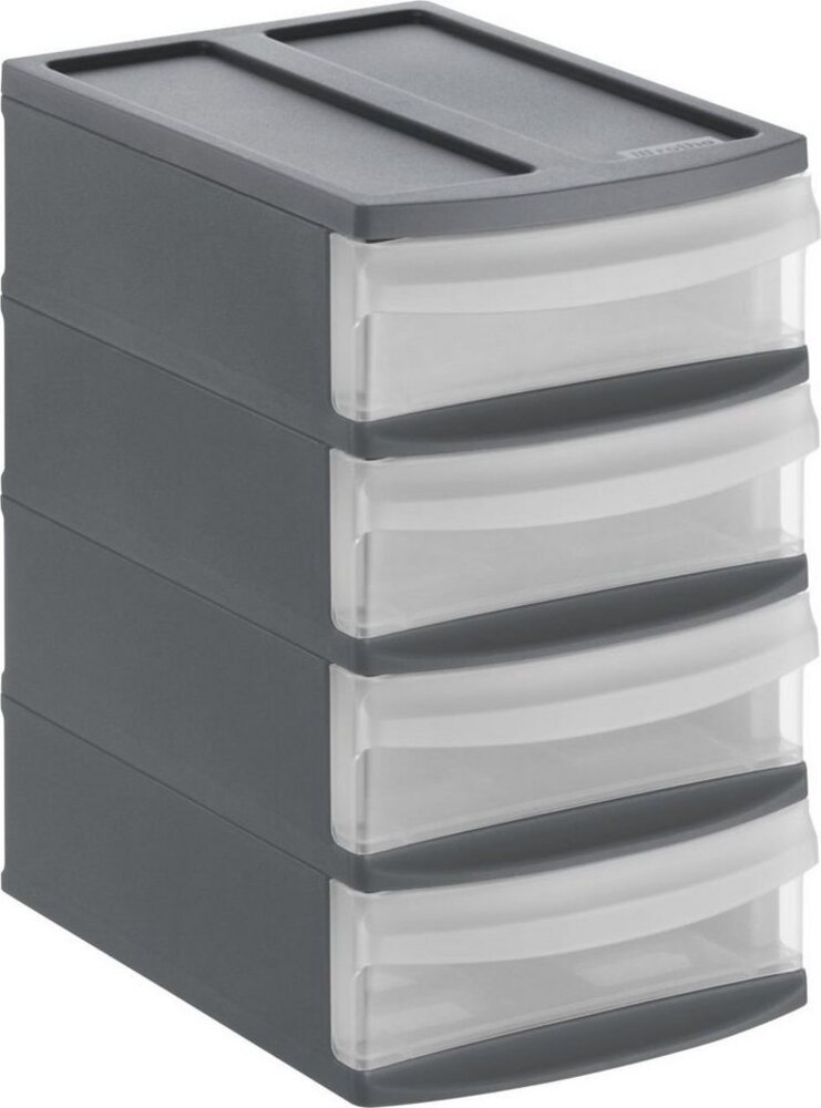 Rotho Schubladenbox Systemix Tower XS 4 Schübe Ablagenbox Organizer Bild 1