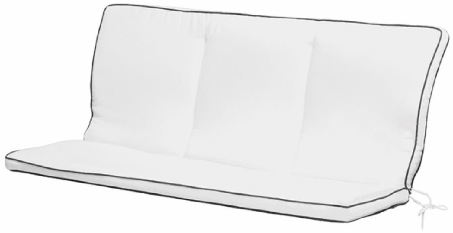 Romeo 2-Sitzer Bankauflage Farbton natur mit Keder schwarz | 75% Baumwolle/ 25% Polyester Bild 1
