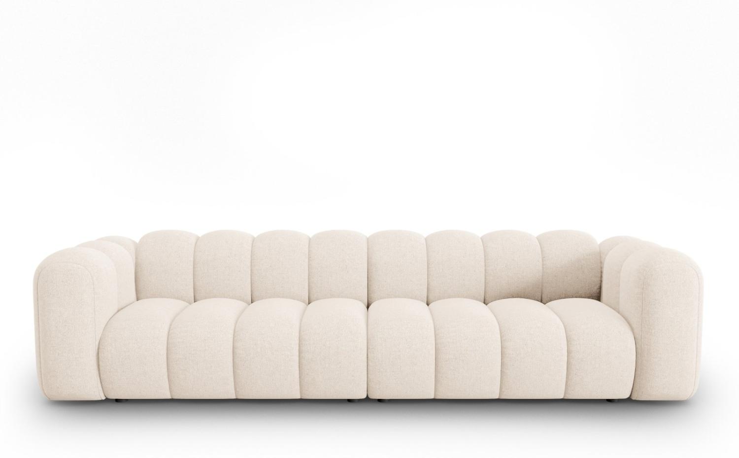 Micadoni Modulares Sofa Lupine 4-Sitzer Chenille Helles Beige Bild 1