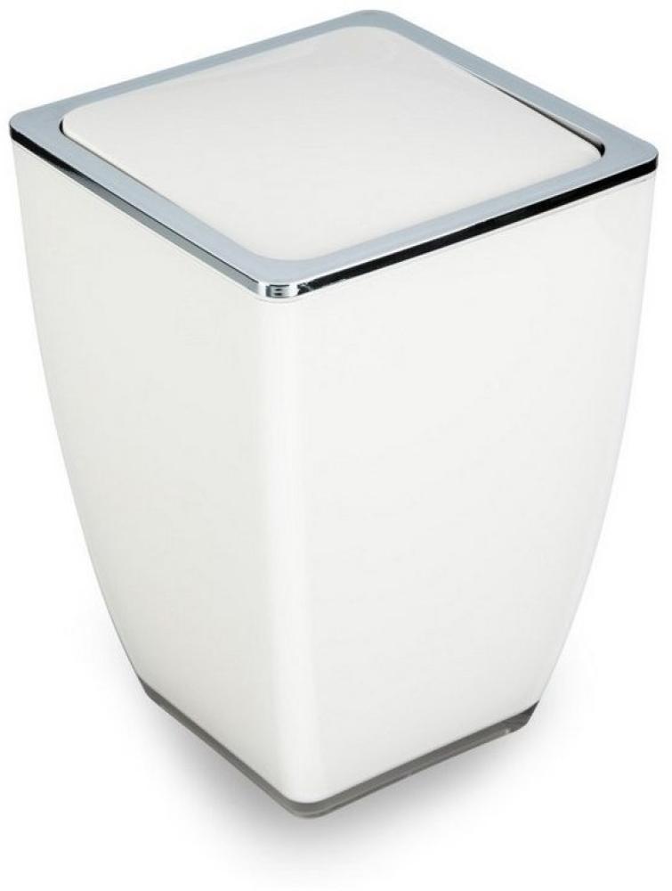 TrendLine Kosmetikeimer Cube 5l Weiß Mülleimer Schwingdeckeleimer Badmülleimer Bild 1