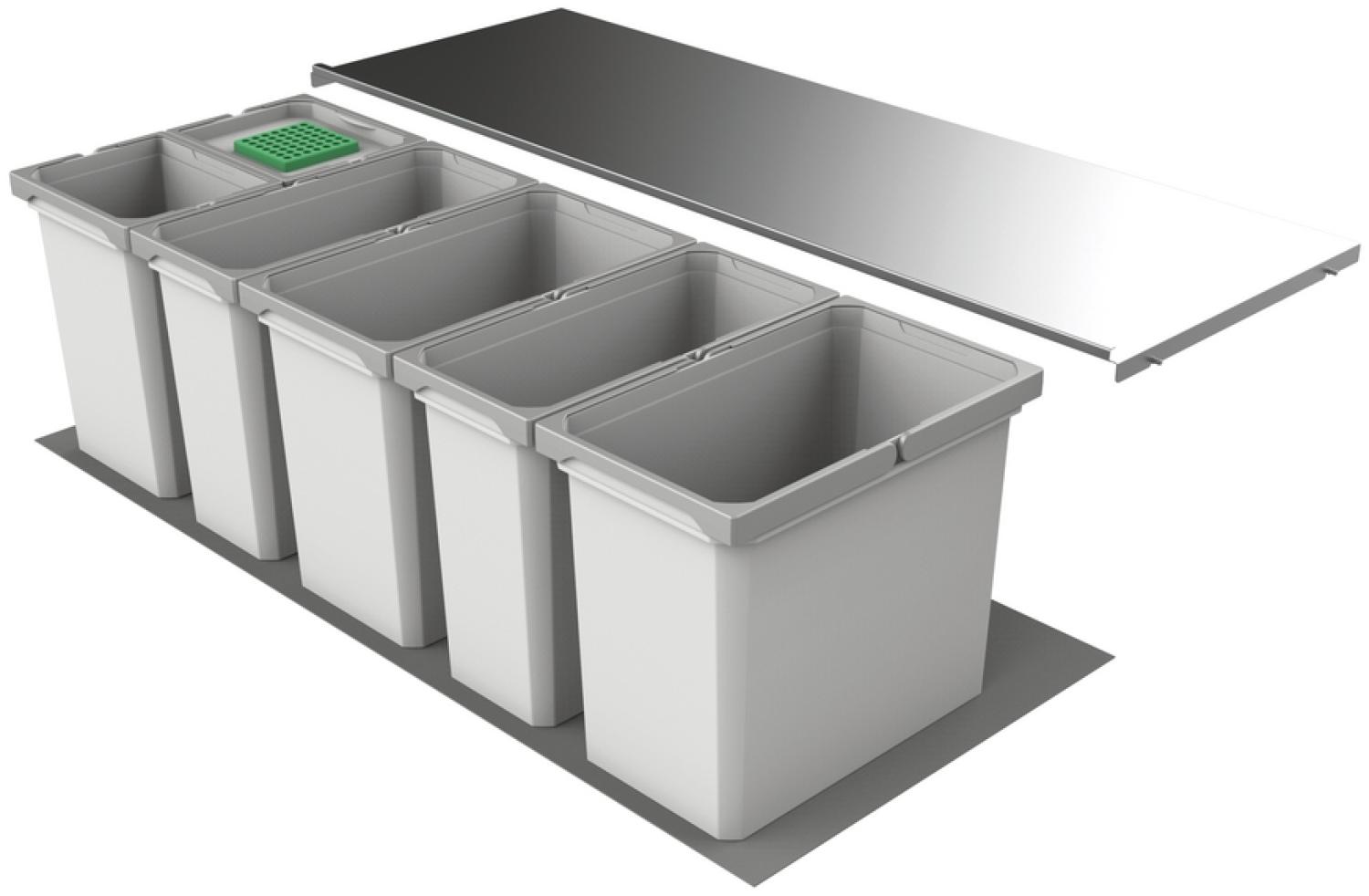 Abfallsorter Cox Box 2T/1200-6 mit sechsfach Trennung inkl. Biodeckel für 120 cm Schrankbreite / Abfalleimer / Abfallsammler / Mülleimer Bild 1