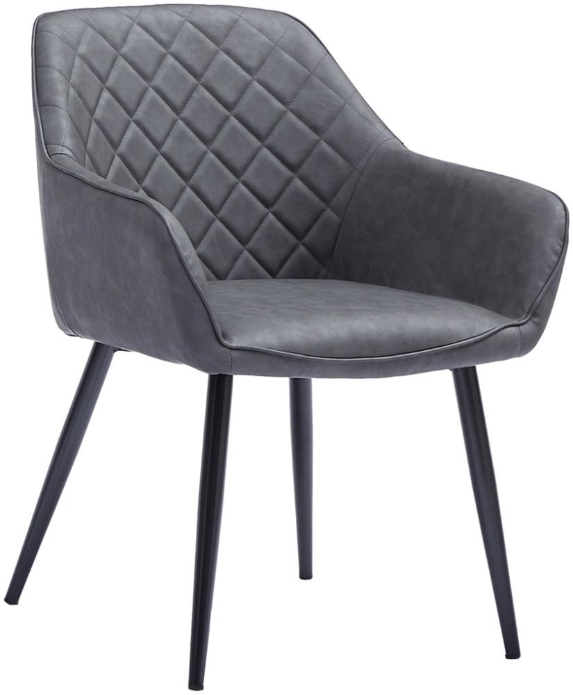 Esszimmer Armlehnstuhl schwarz schwarz Metallbeine LASSE 524414 Bild 1