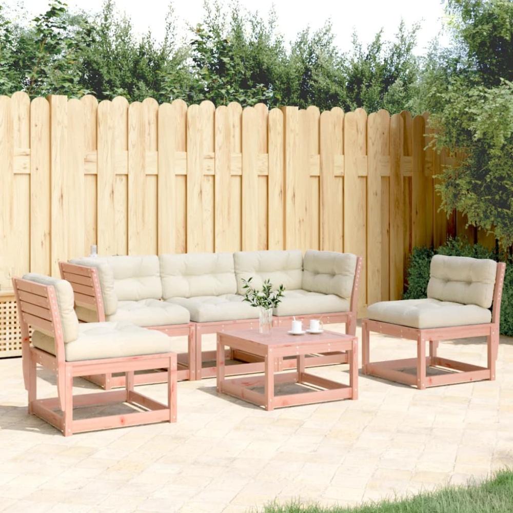 vidaXL 5-tlg. Garten-Sofagarnitur mit Kissen Massivholz Douglasie 3216983 Bild 1